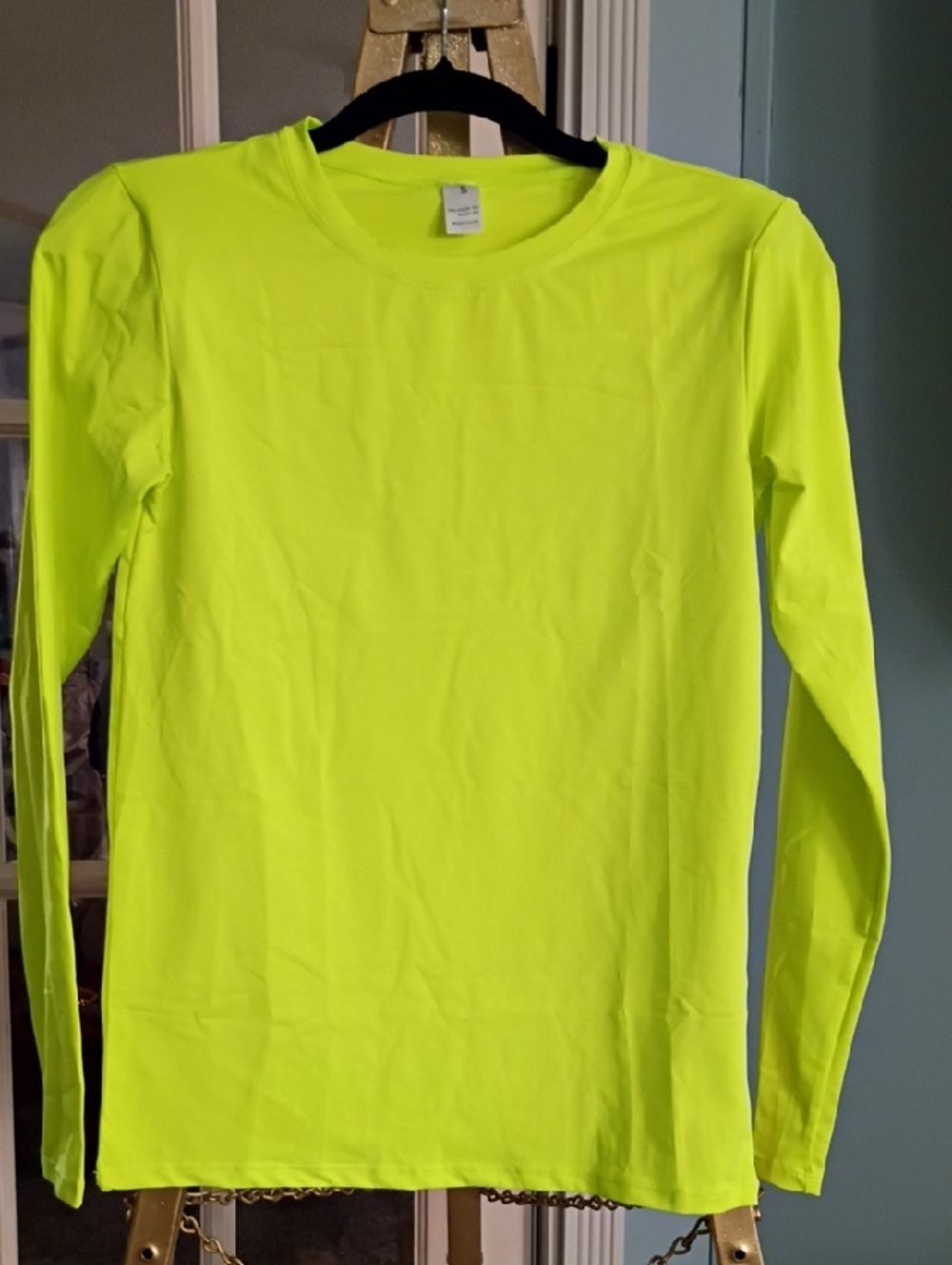 Men's Heat Trapping Sauna Neon Yellow Long Sleeve Muscle Tee